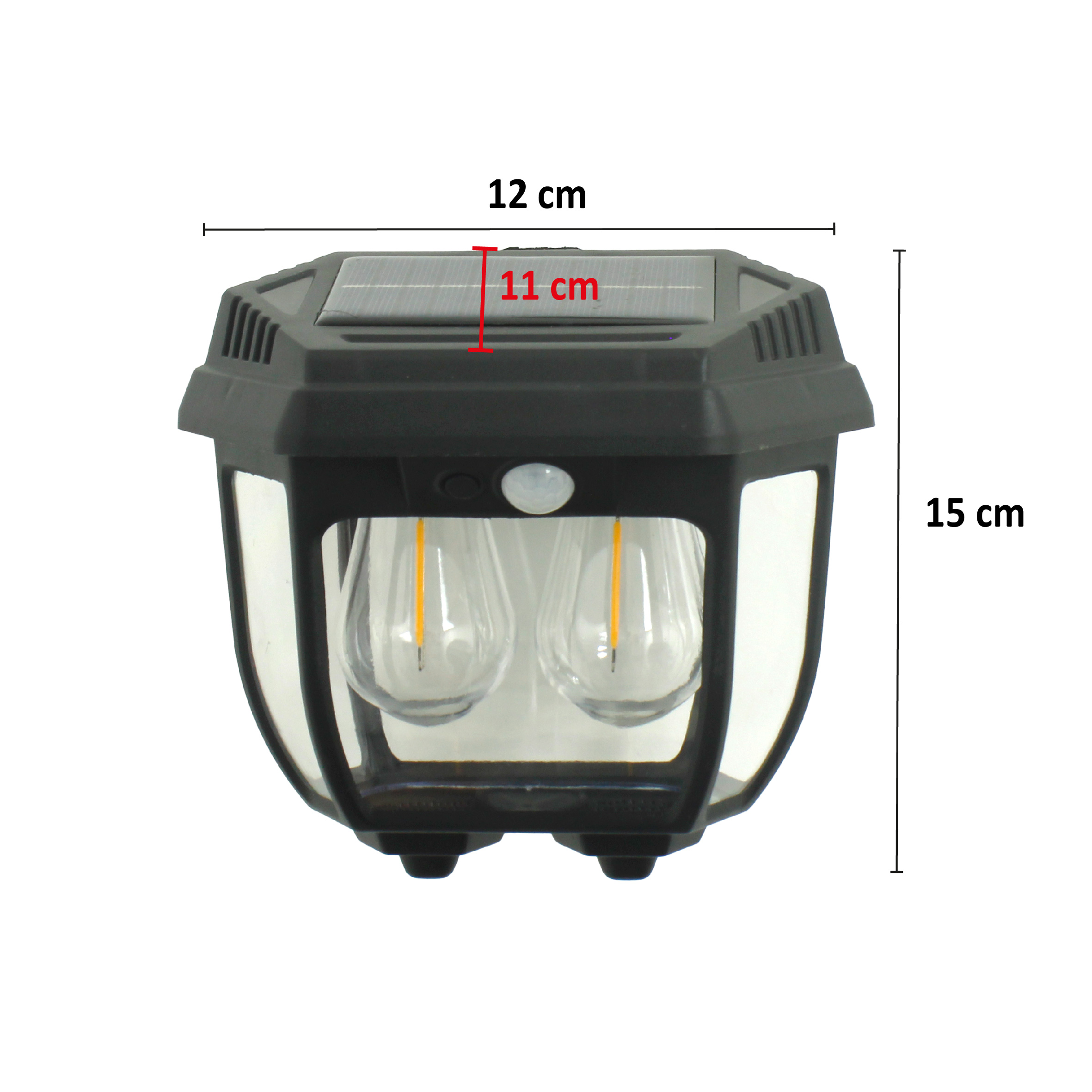 LUMINÁRIA SOLAR DE TUNGSTÊNIO, COM SENSOR DE PRESENÇA 6W,