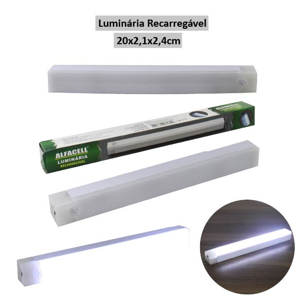 LUMINÁRIA RECARREGÁVEL COM CABO USB
