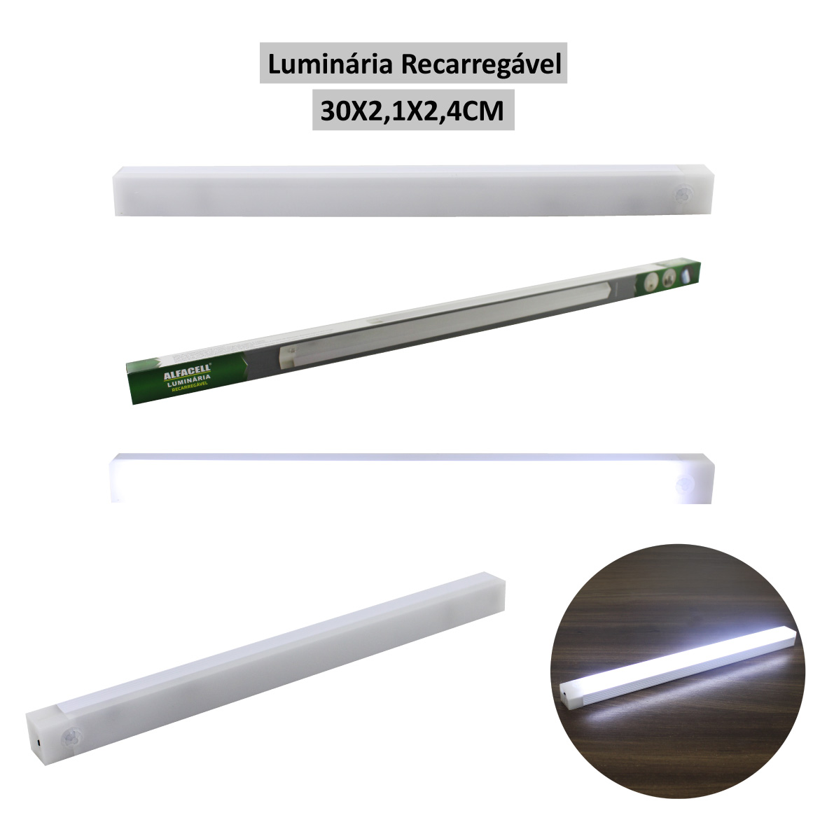 LUMINÁRIA RECARREGÁVEL COM CABO USB