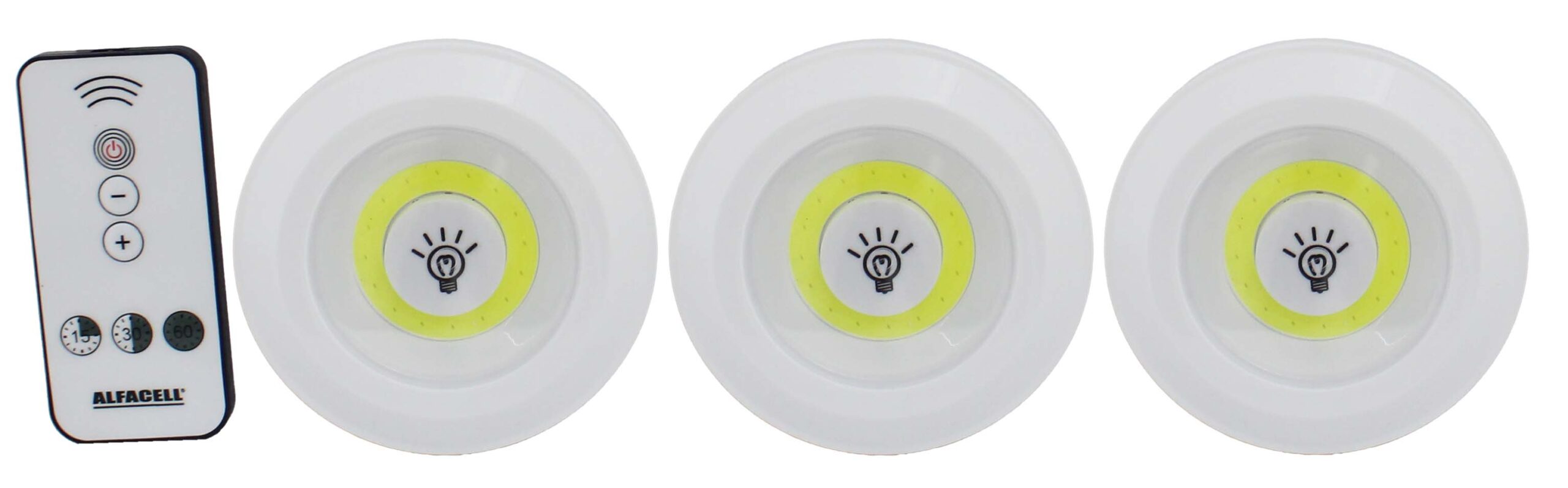KIT LUMINÁRIA PORTÁTIL (3 PEÇAS) + CONTROLE REMOTO