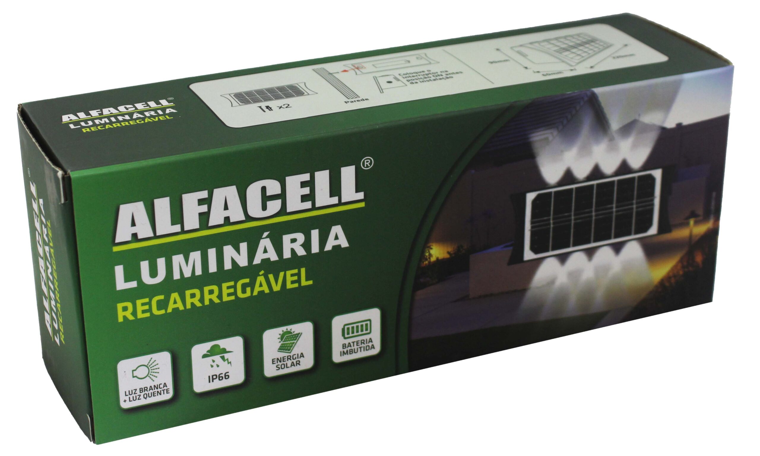 LUZ EXTERNA SOLAR RECARREGÁVEL