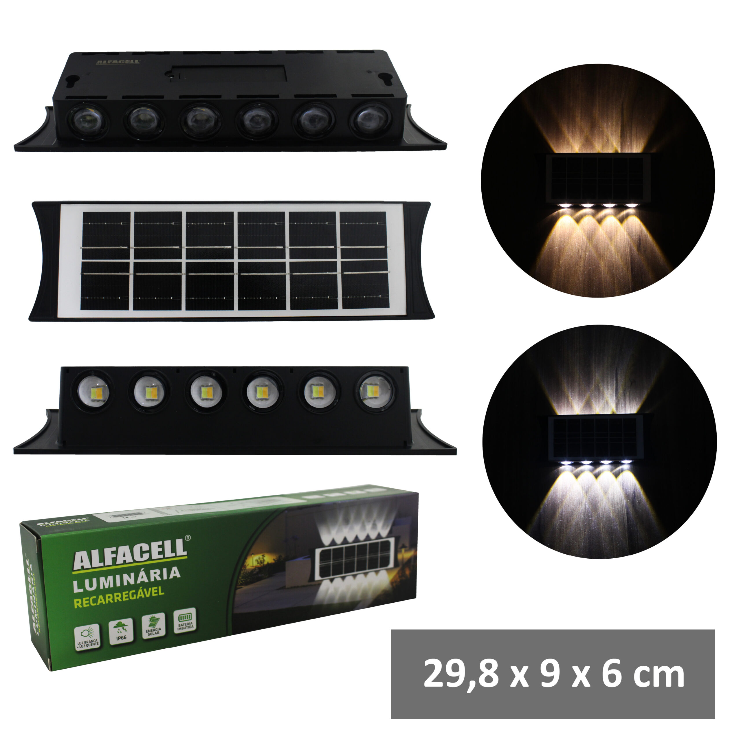 LUZ EXTERNA SOLAR RECARREGÁVEL