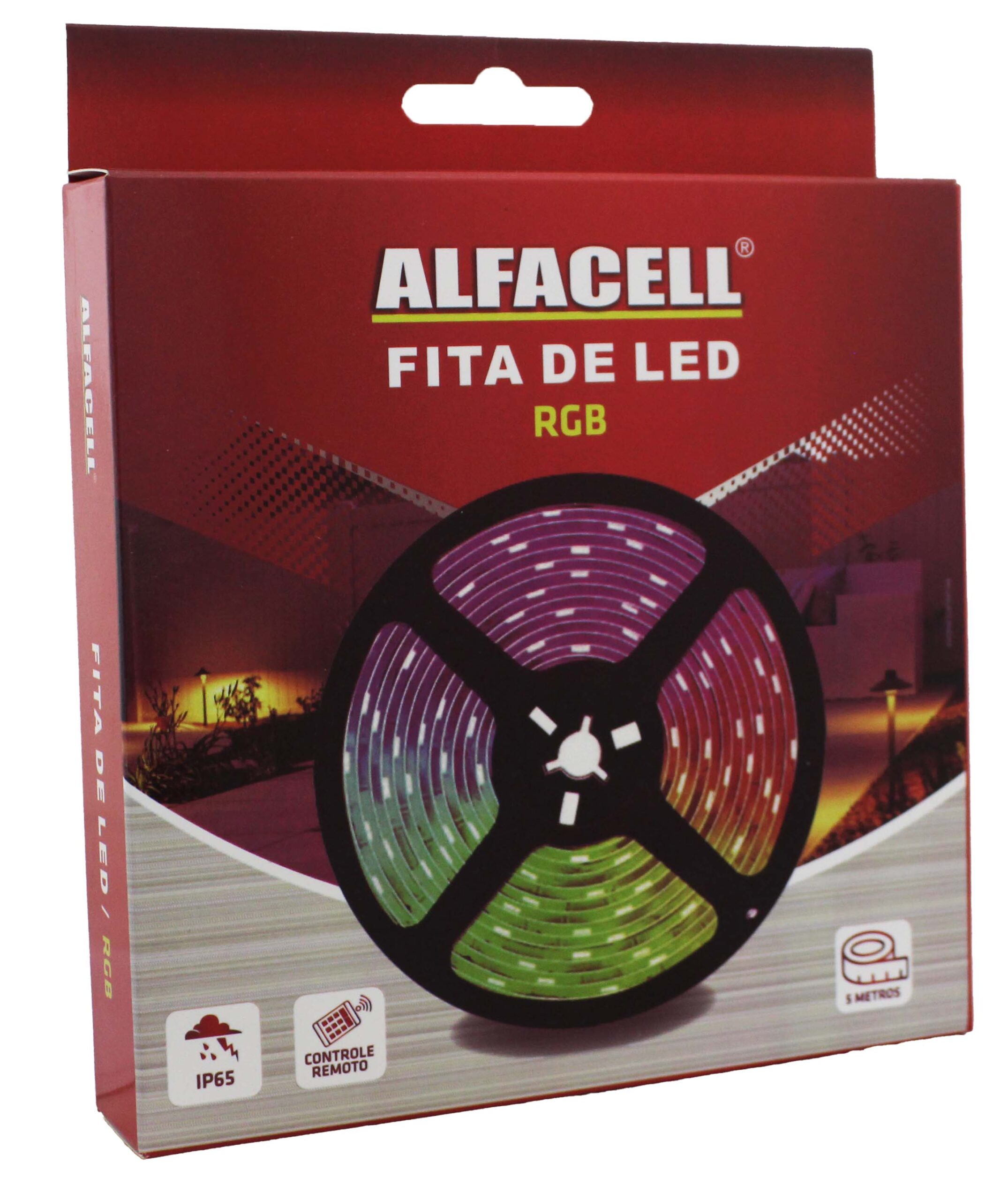 FITA LED RGB 5 METROS COM CONTROLE REMOTO E FITA DUPLA FACE
