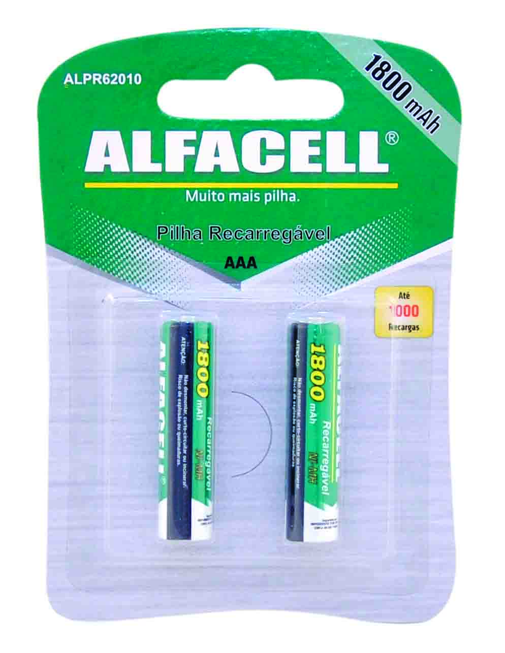 PILHA RECARREGÁVEL NI-MH 1.2V AAA 1800 MAH (ATÉ 1000 RECARGAS)
