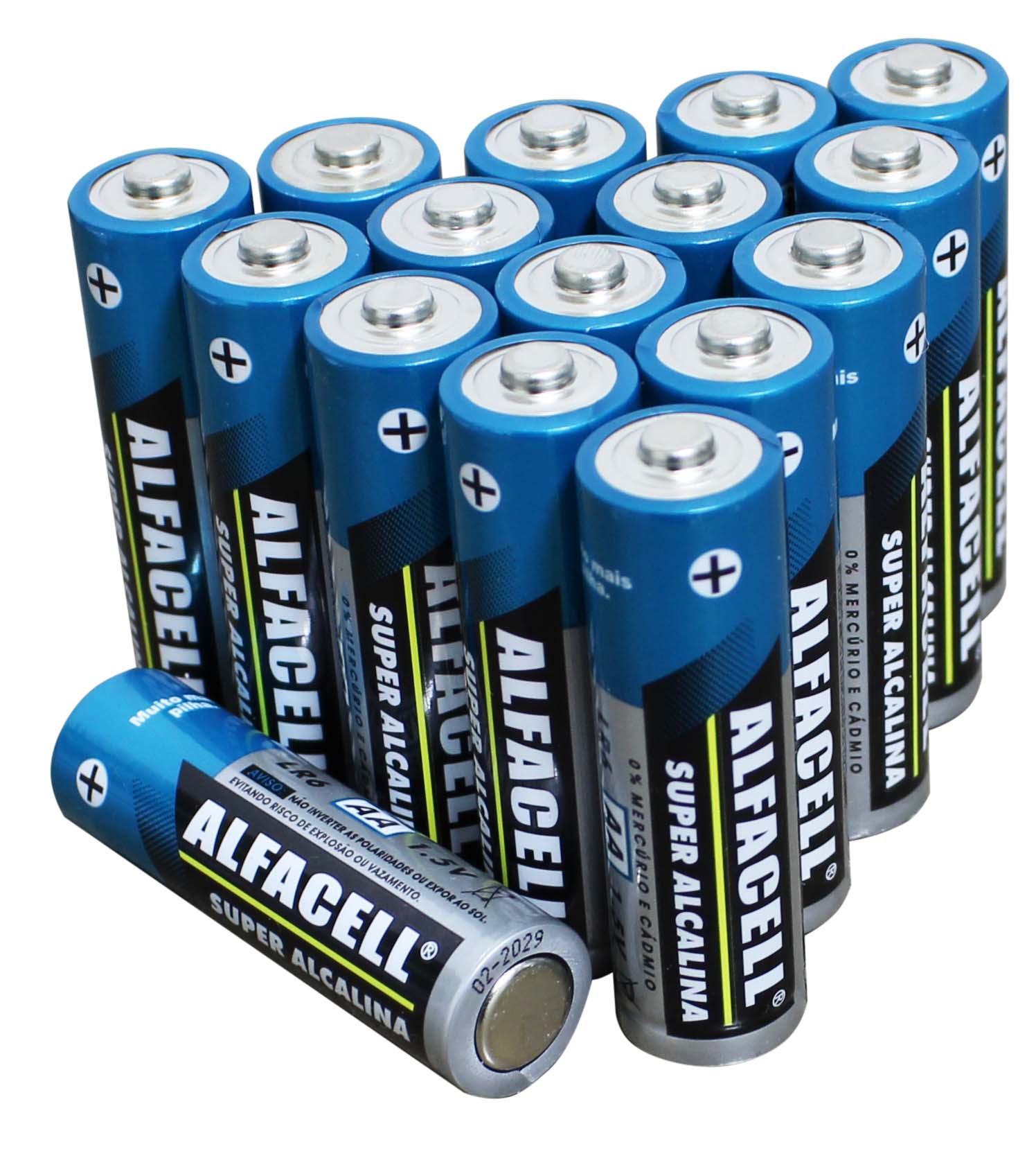 PILHA ALFACELL ALCALINA AA 1.5V (CARTELA COM 16 UNIDADES)