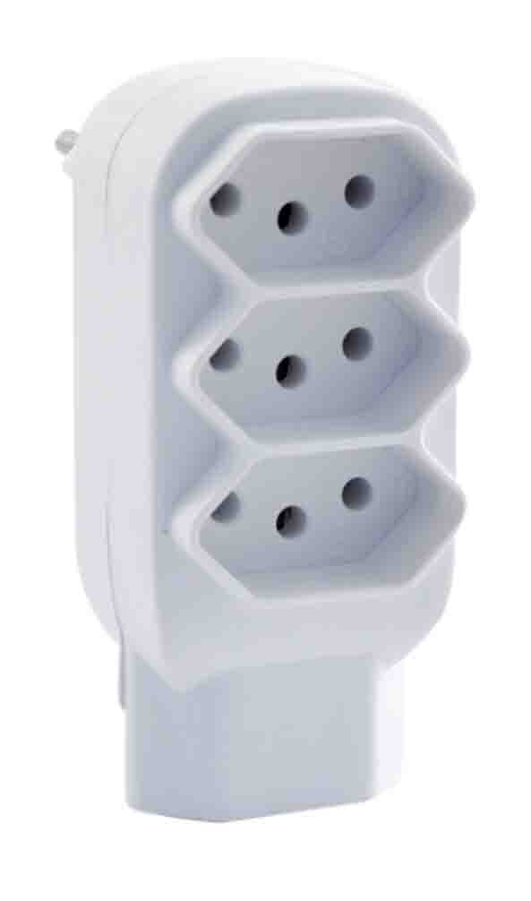 ADAPTADOR DE TOMADA MÚLTIPLO 4 SAÍDAS 2P+T