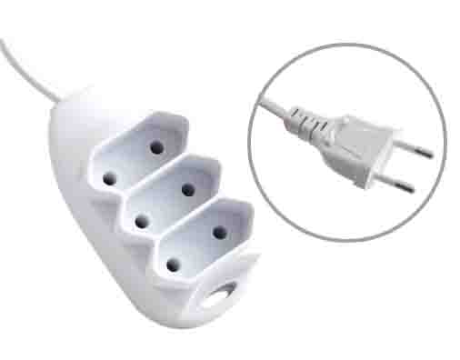 EXTENSÃO 3 TOMADAS 3M 2 PLUGS