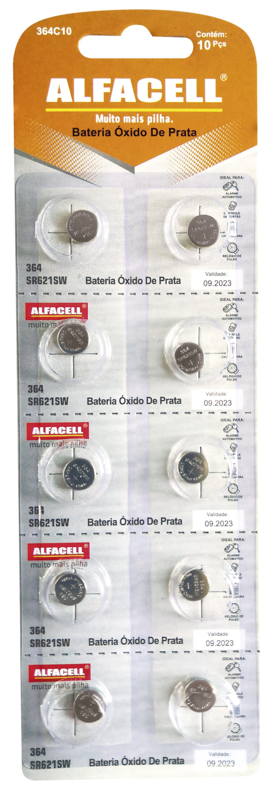 BATERIA ALFACELL ÓXIDO DE PRATA 364, 1.55V