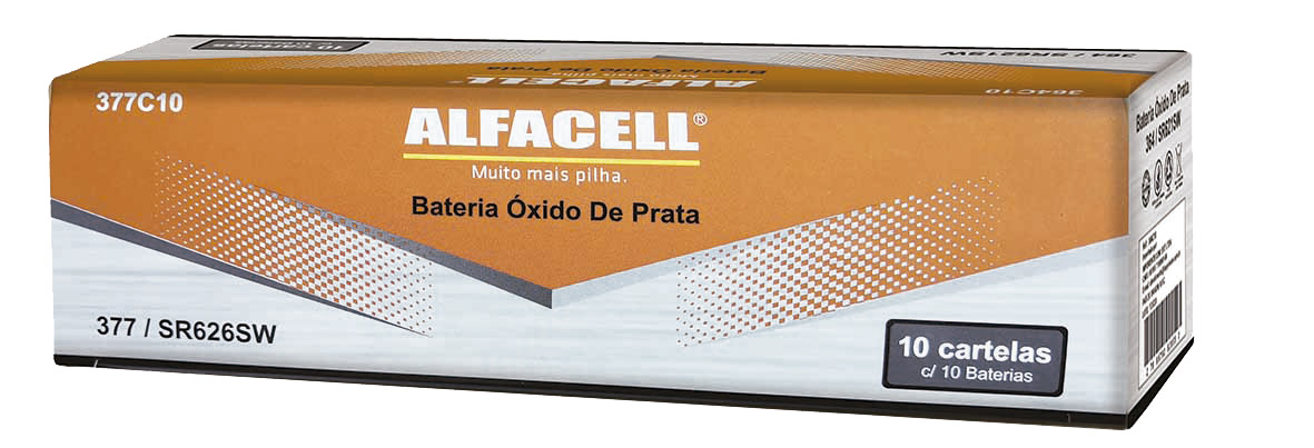 BATERIA ALFACELL ÓXIDO DE PRATA 377, 1,55V