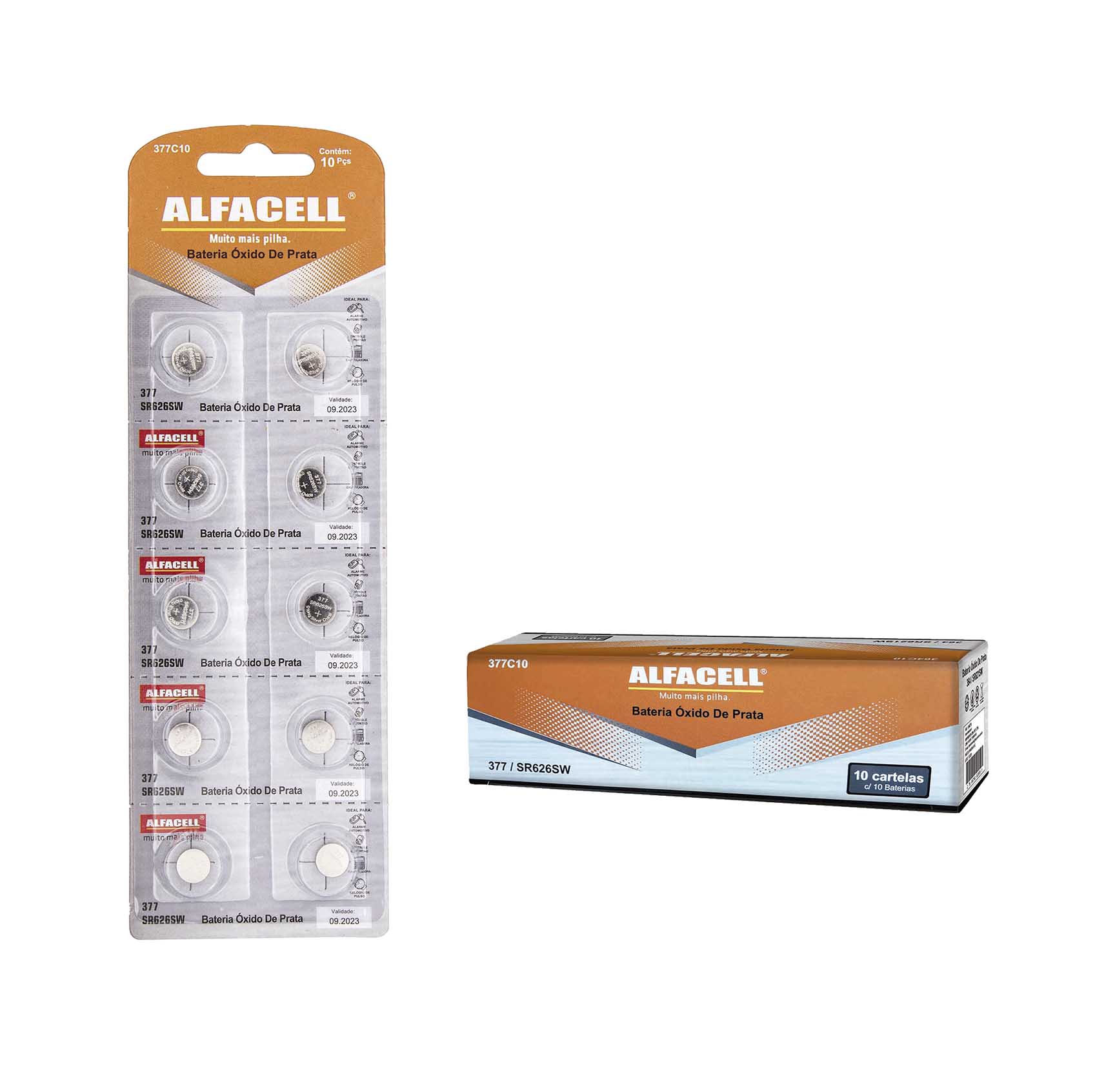 BATERIA ALFACELL ÓXIDO DE PRATA 377, 1,55V