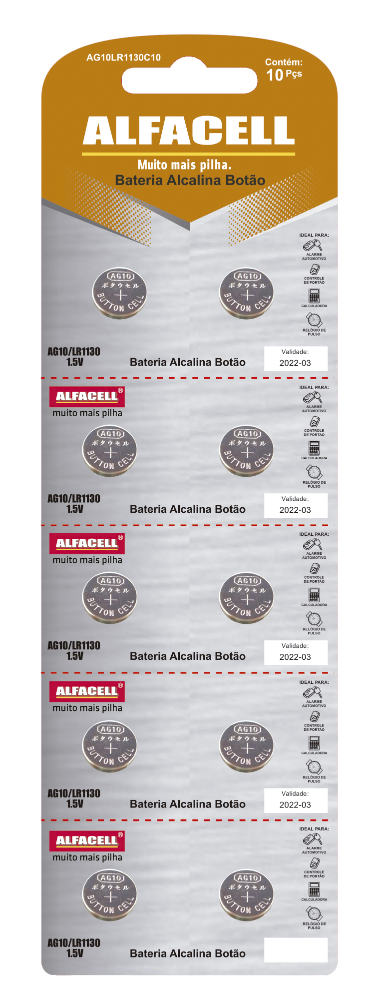 BATERIA ALCALINA AG10/LR1130 1.5V