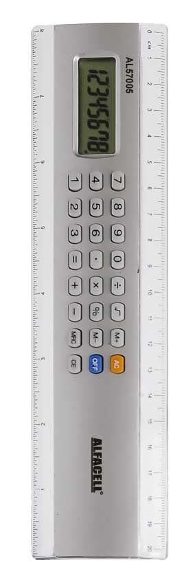 CALCULADORA DE MESA COM RÉGUA